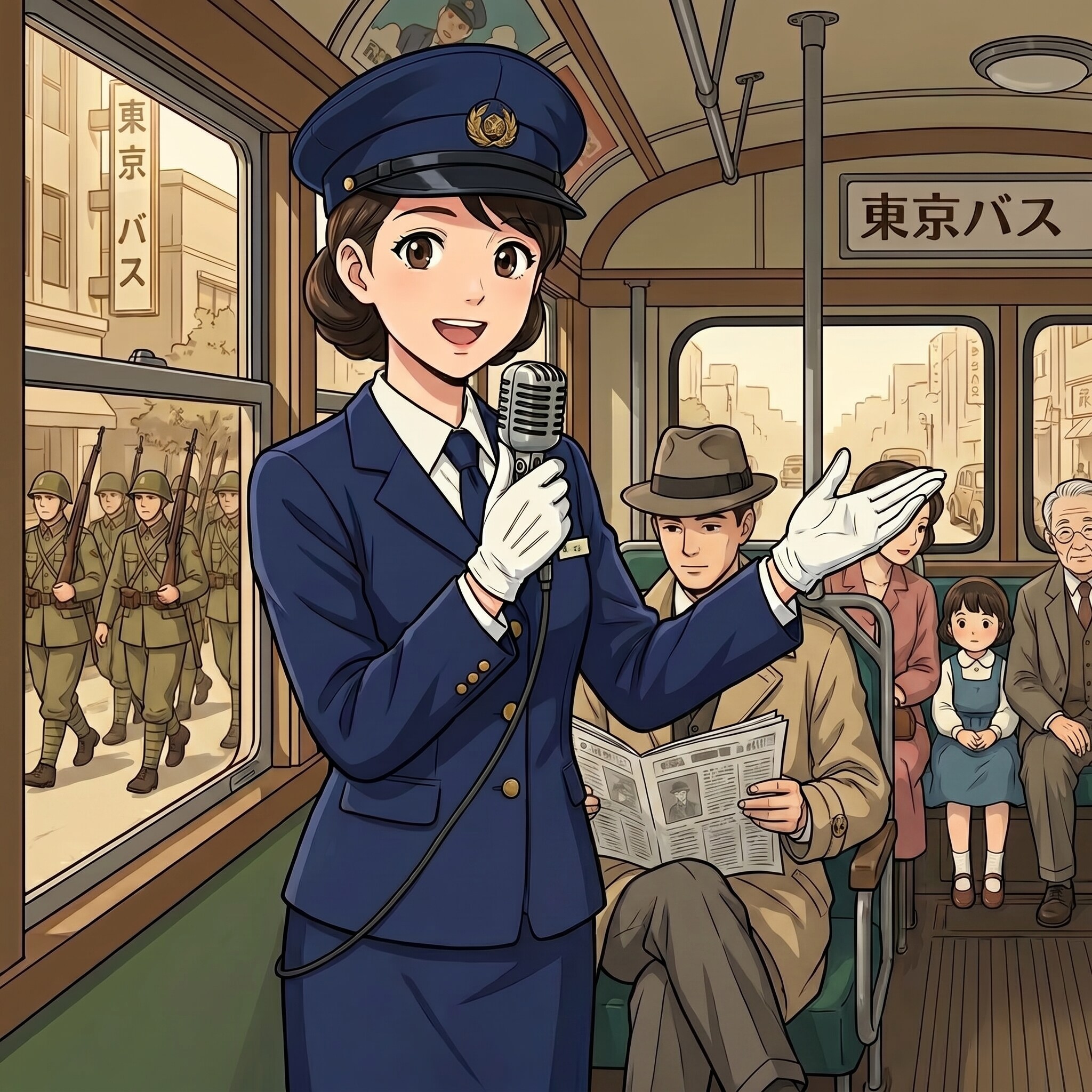 戦前のバスガイドさん | の人気AIイラスト・グラビア