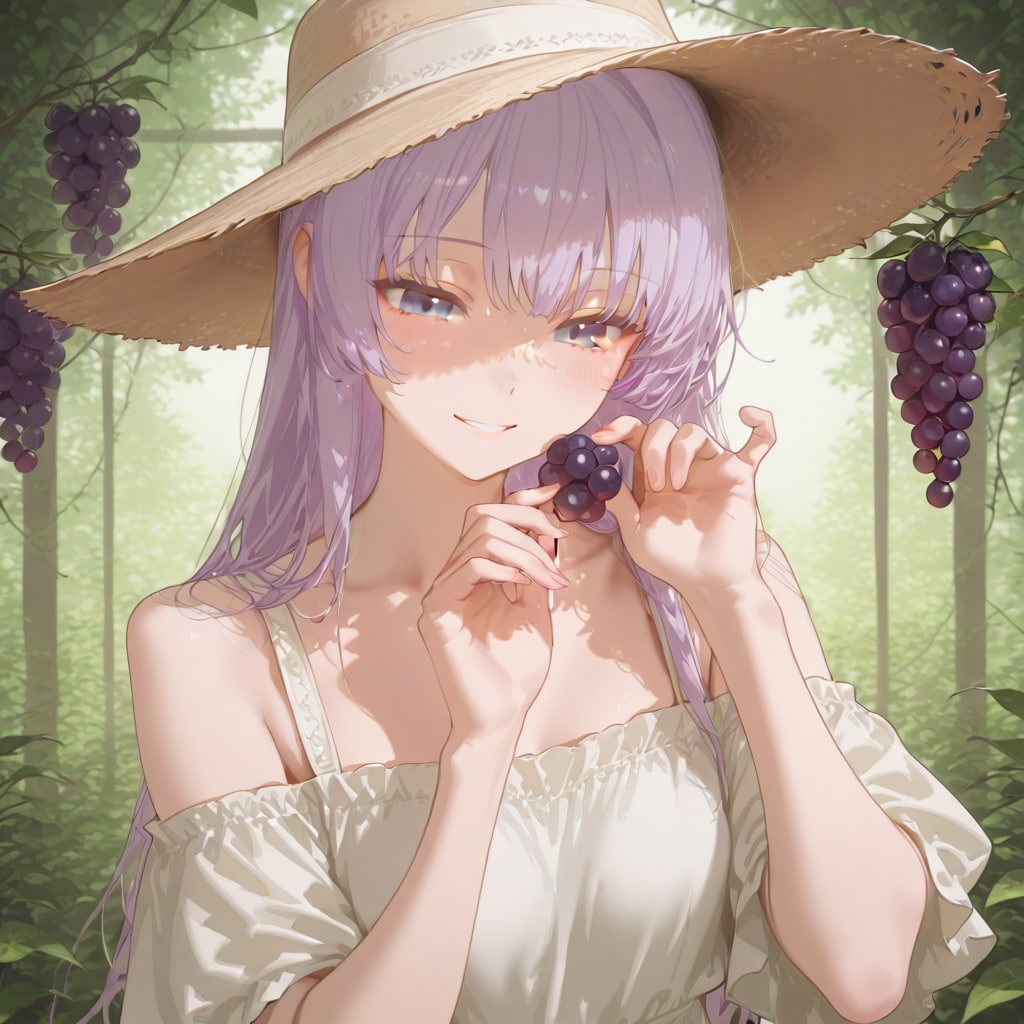 ぶどう狩りを楽しむうちのプリンセス！