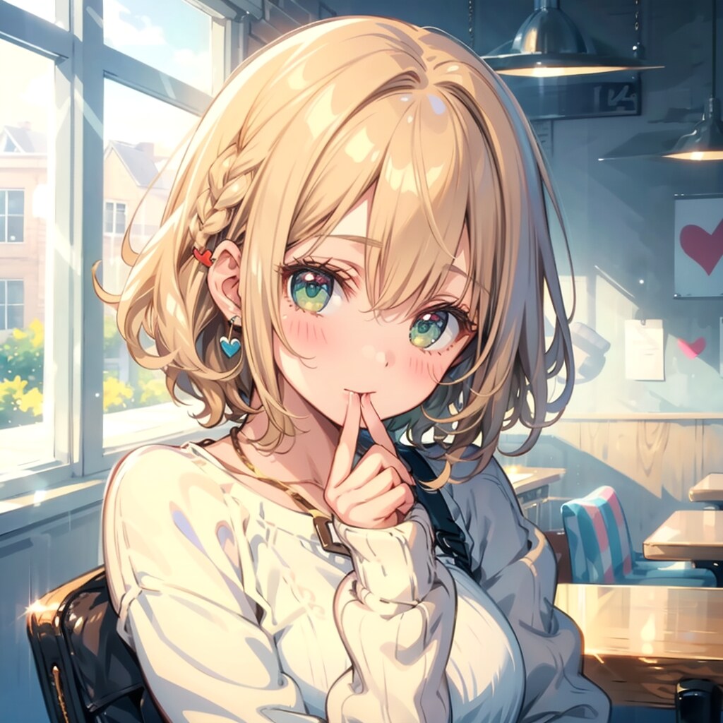 白いセーターの少女