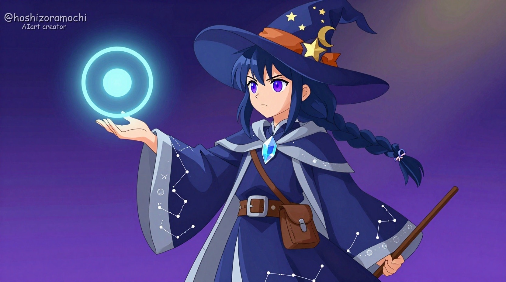 星空を紡ぐ者――神秘の魔法使い | の人気AIイラスト・グラビア