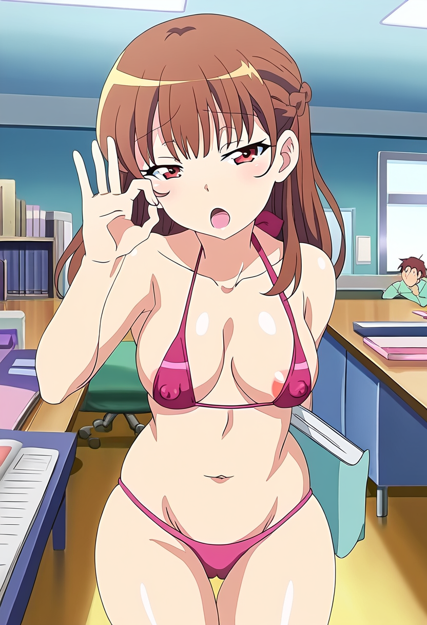 水泳の授業の前の職員室♡