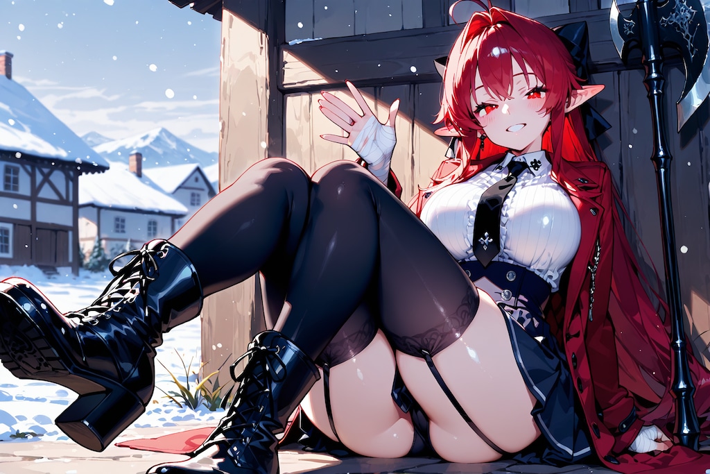 巨大な斧で戦う戦士（ア○ゼンの弟子）女体化！