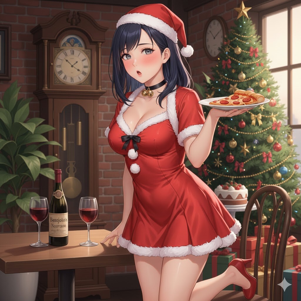 ピザとボジョレー・ヌーボー、ついでにサンタコス