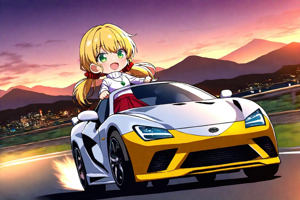 茉莉花ちゃんとスポーツカー