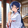 巫女衣装の海未 2枚目