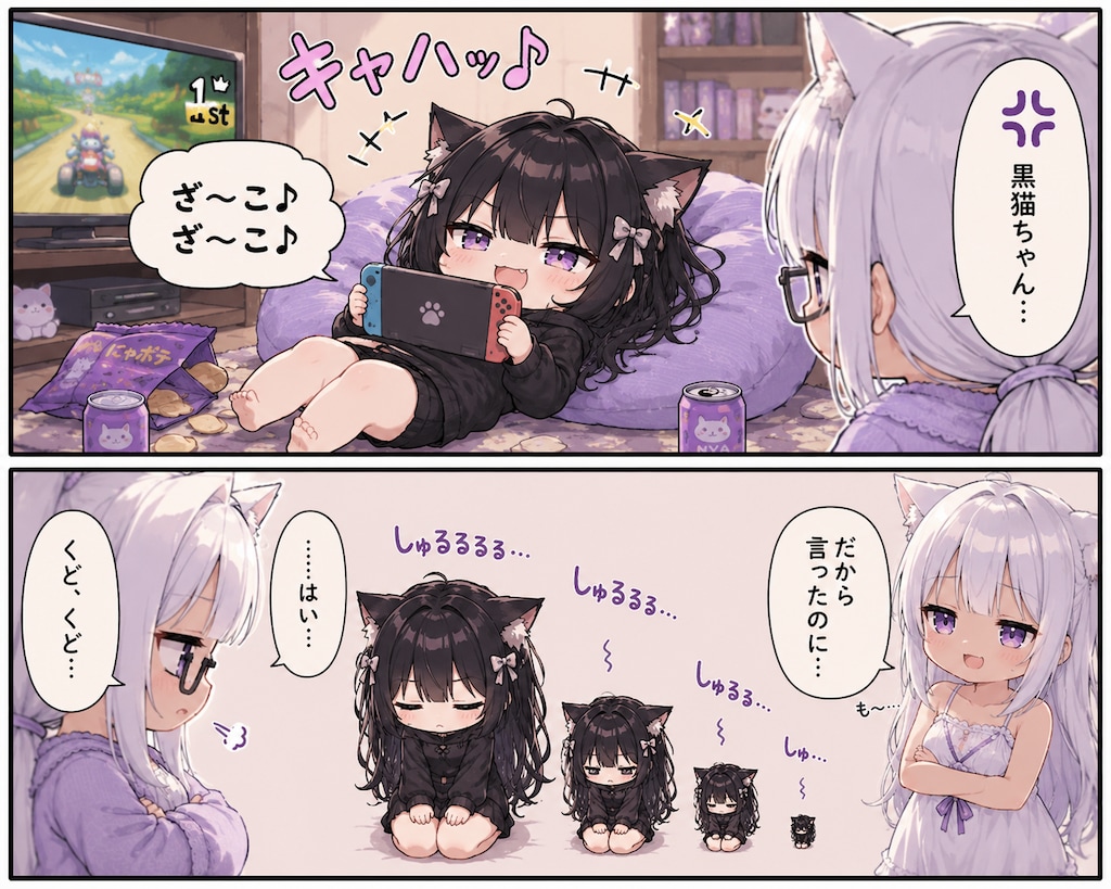 ジト目…