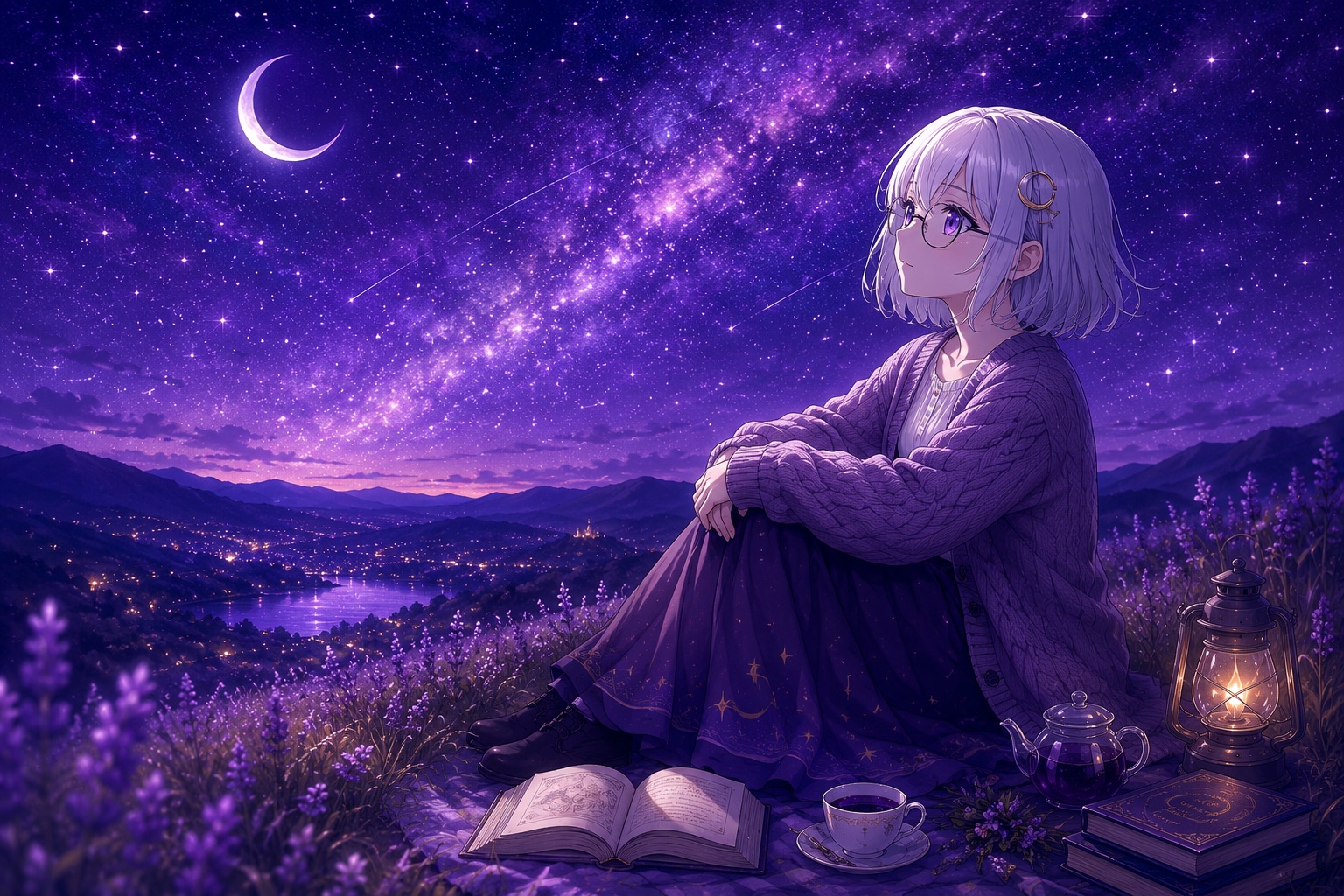 紫星夜に、ひとやすみ。 | の人気AIイラスト・グラビア