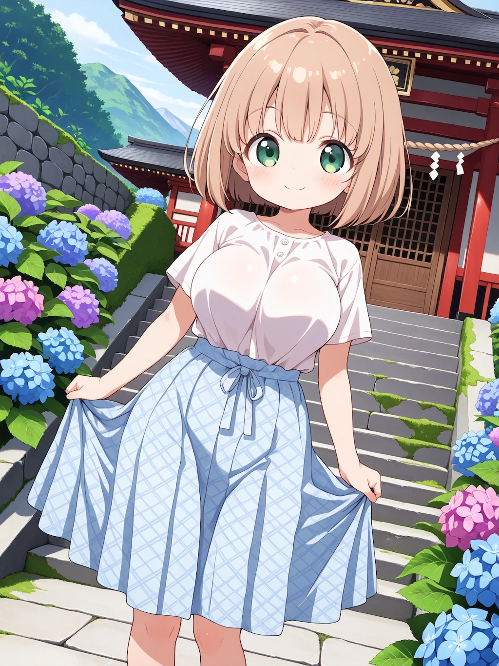 こはるちゃんと紫陽花寺