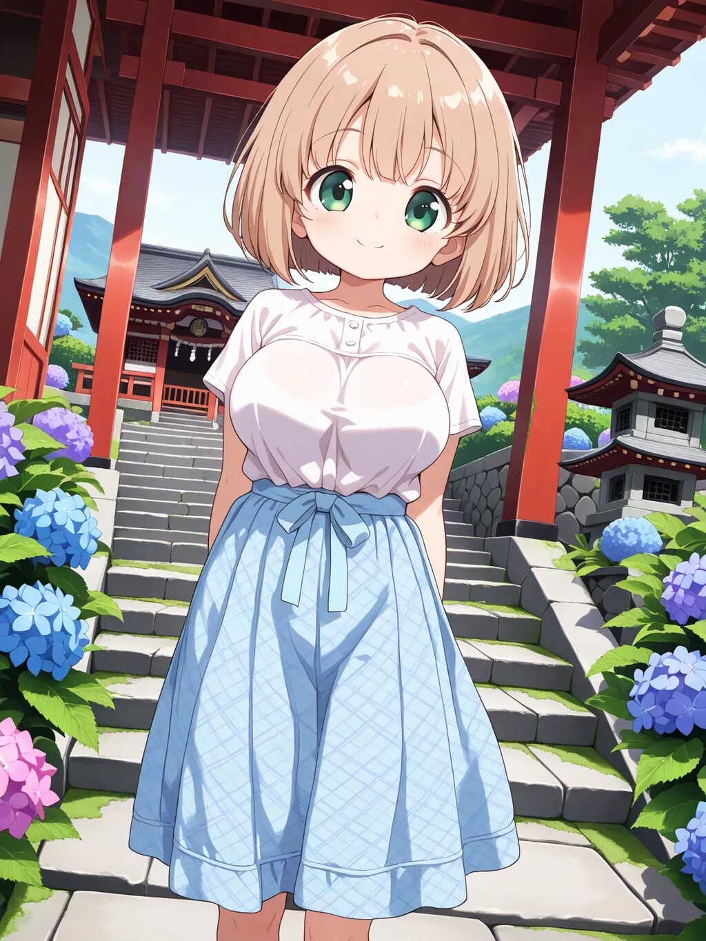 こはるちゃんと紫陽花寺