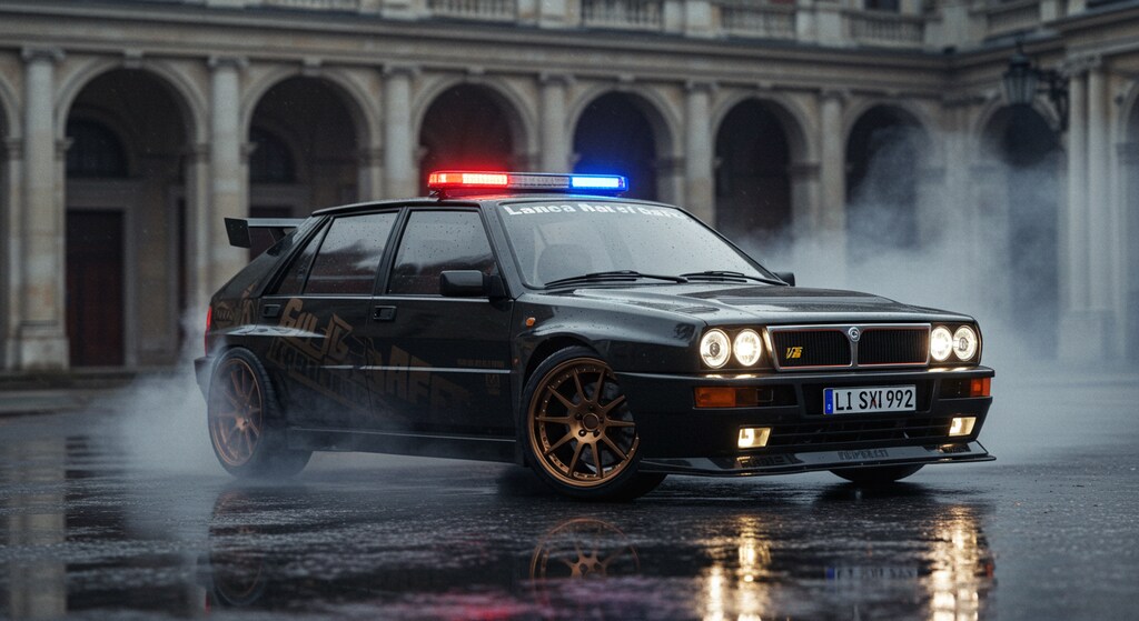 ランチアデルタパトロールカー