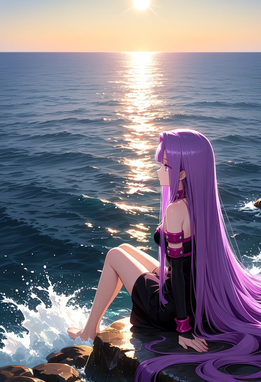 黄昏の海辺