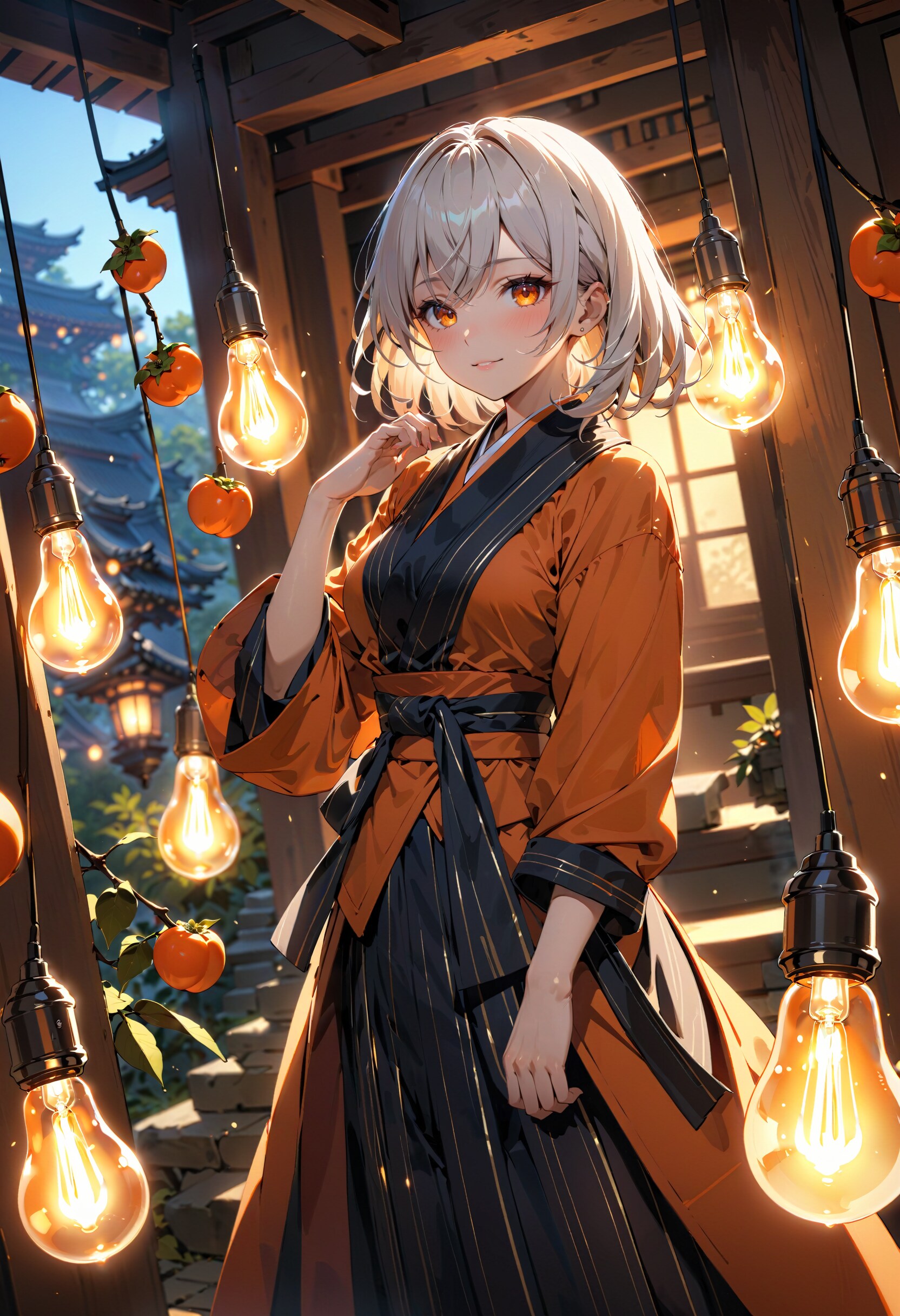 今日は禅寺丸柿の日。あかりの日 | の人気AIイラスト・グラビア