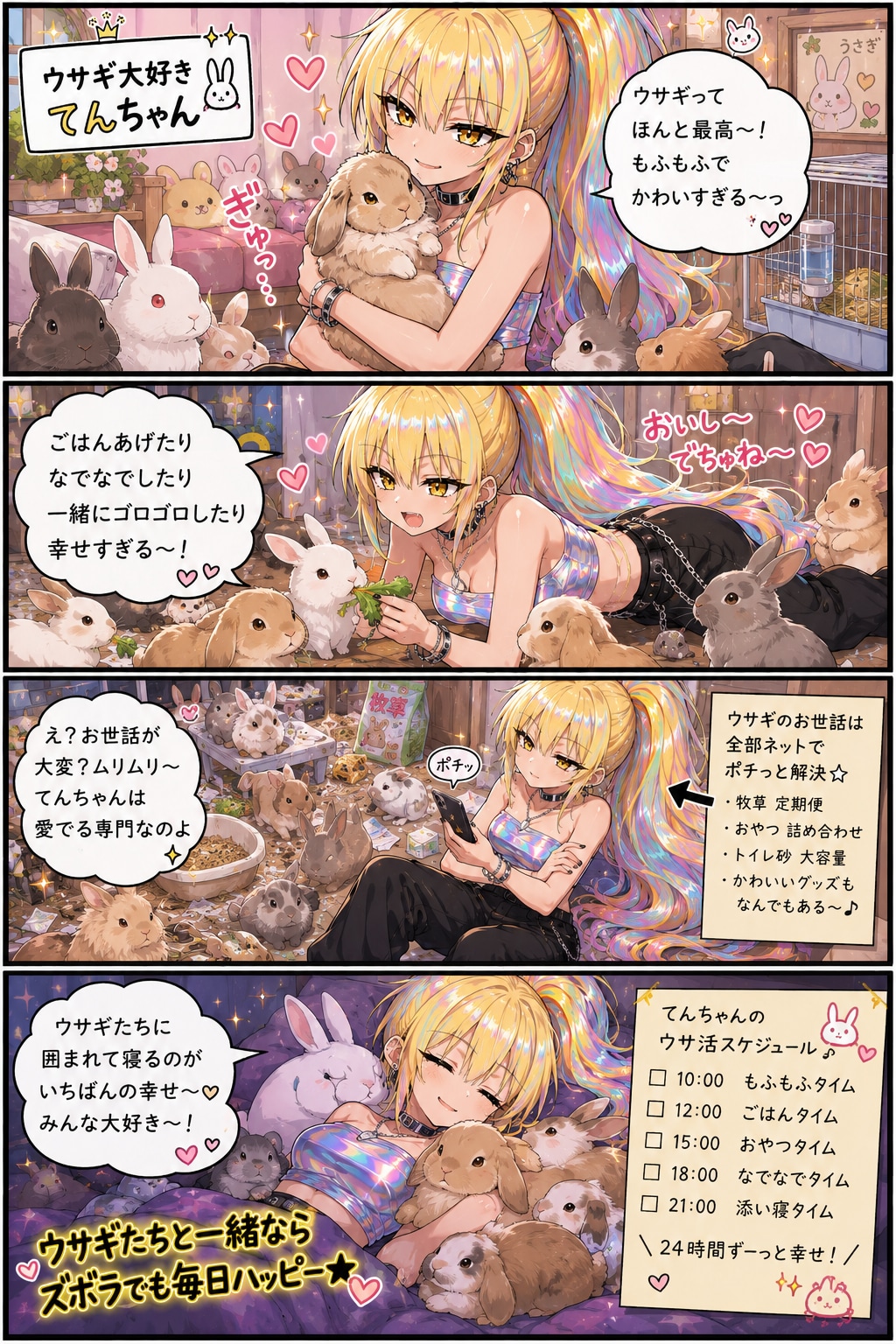 ウサギ大好きてんちゃん