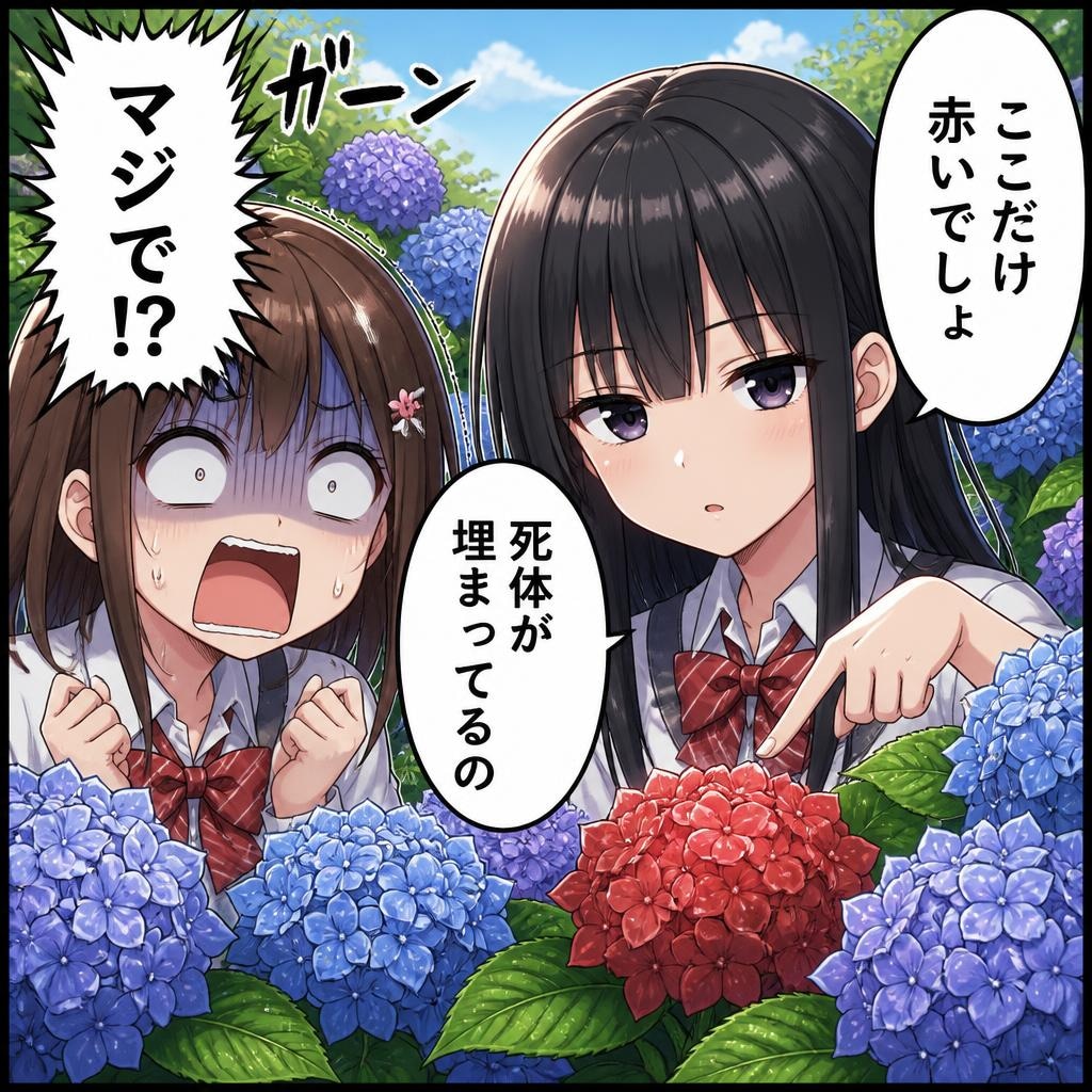 赤い紫陽花の理由