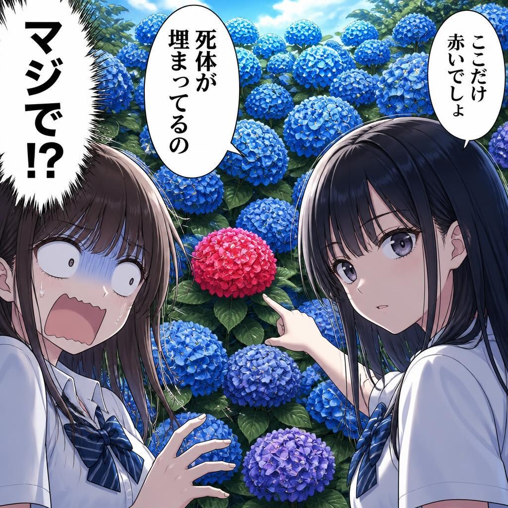 赤い紫陽花の理由