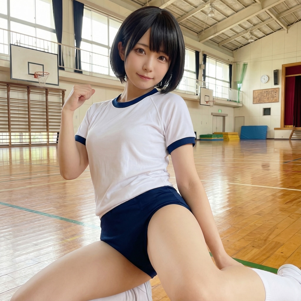 ブルマ娘 実写版　~ 黒髪ボブのブルマ娘７６ ~