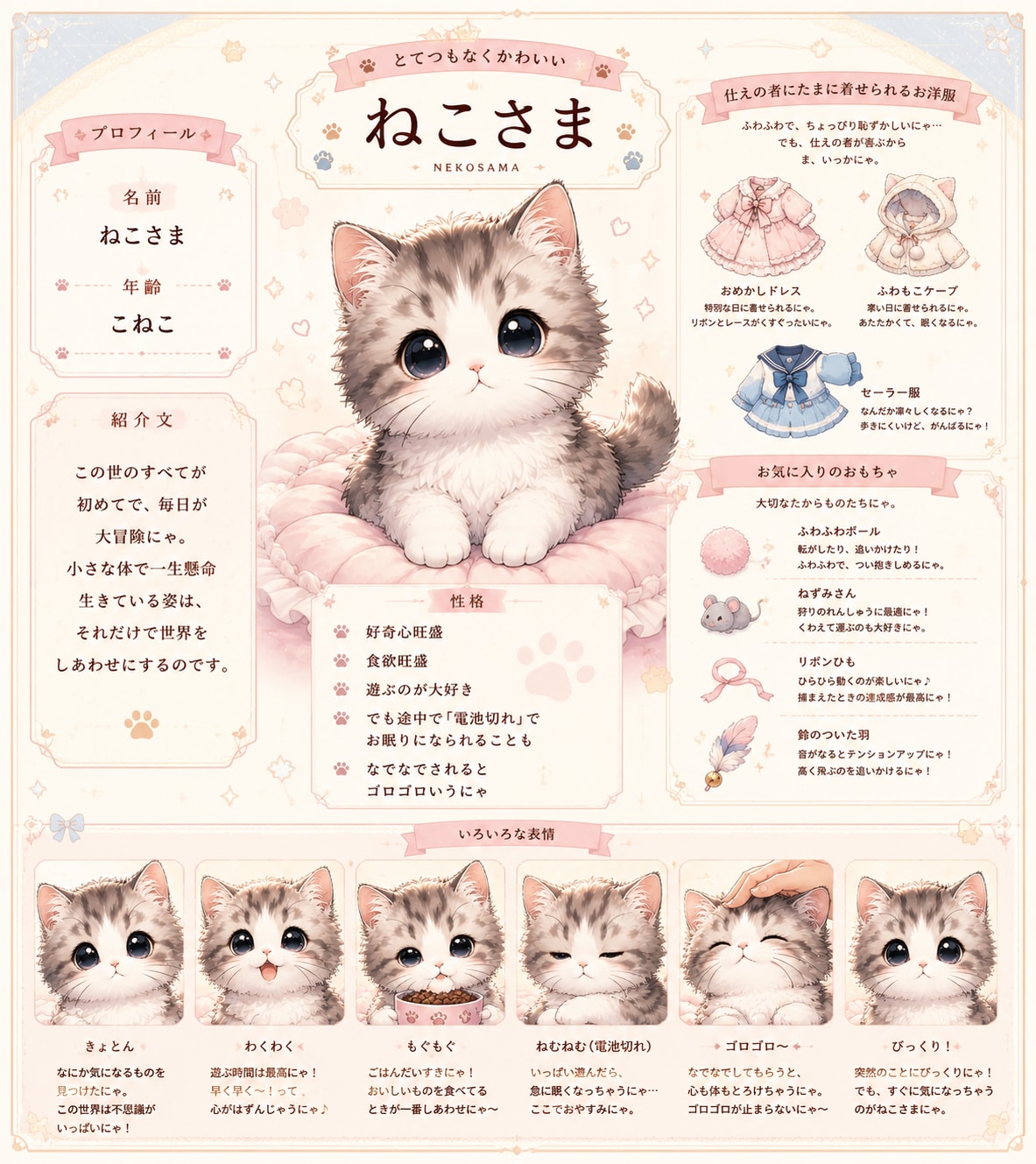 ねこさまのキャラシート