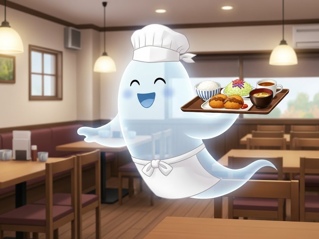 食堂の店員お化けさん