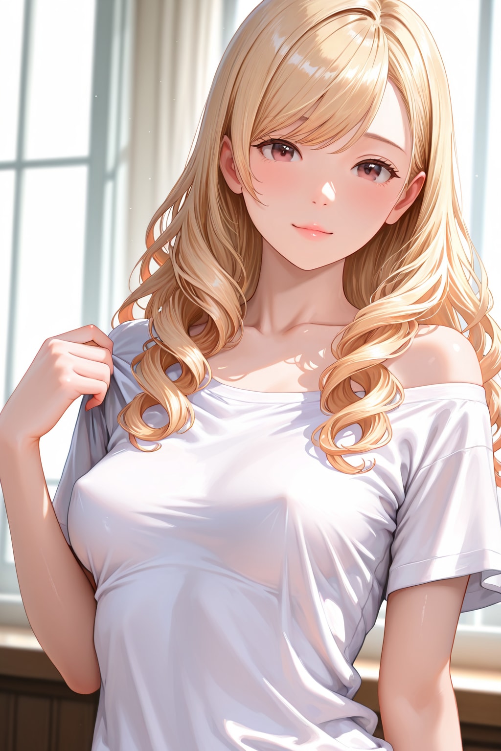 ノーブラTシャツ