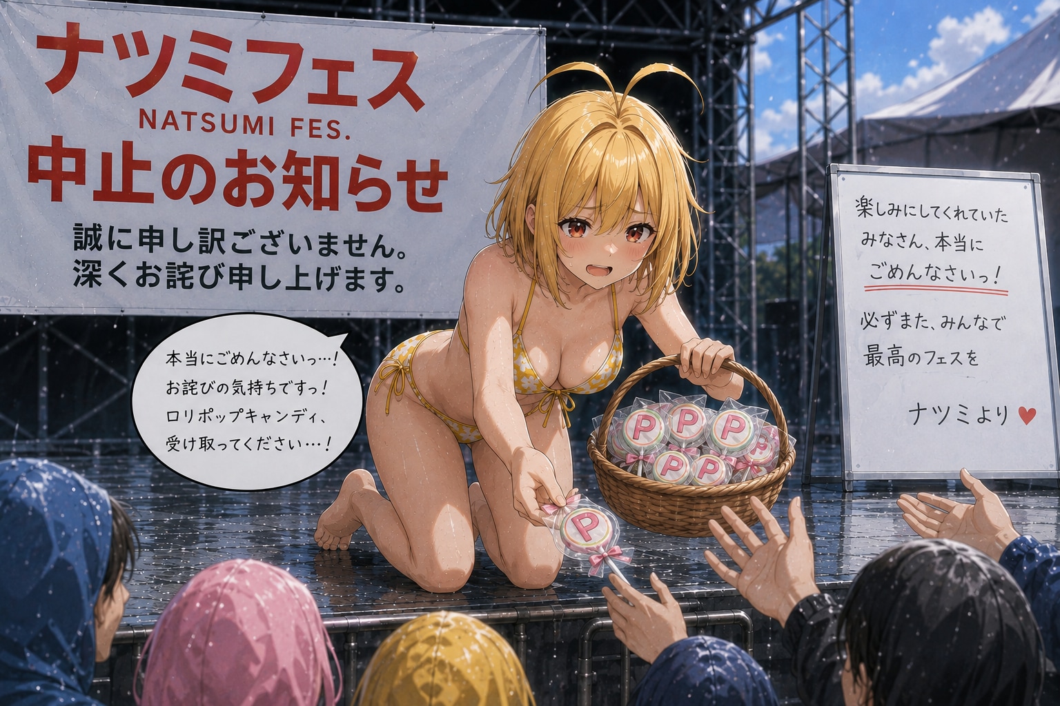 謝罪するナツミ〜ナツミフェス中止の理由？