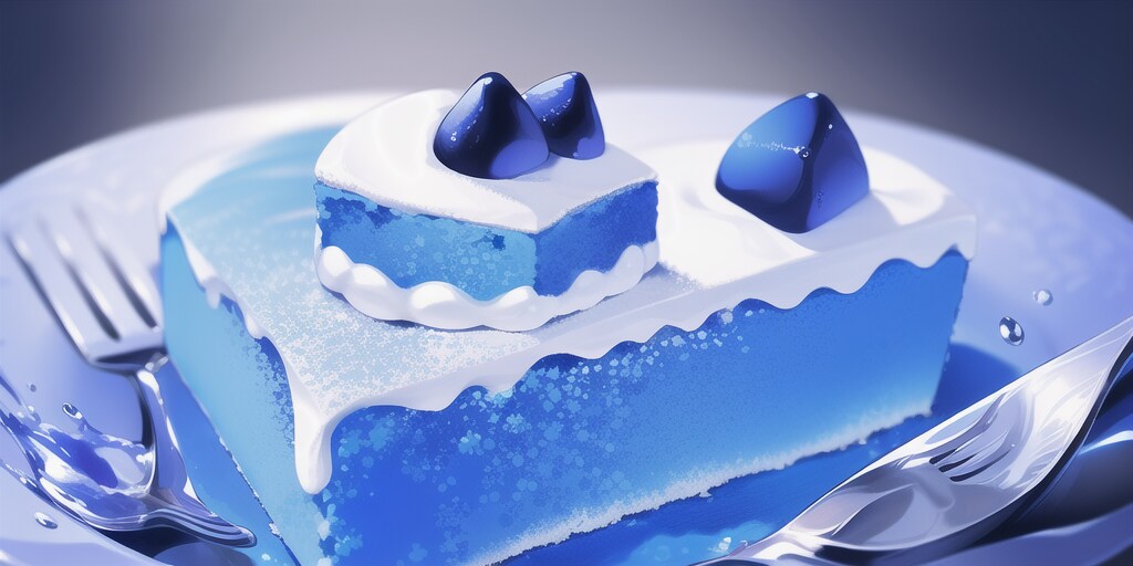 青いケーキ5