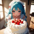 ケーキと初音ミク 6枚目