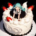 ケーキと初音ミク 5枚目