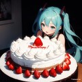 ケーキと初音ミク 4枚目