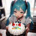 ケーキと初音ミク 3枚目