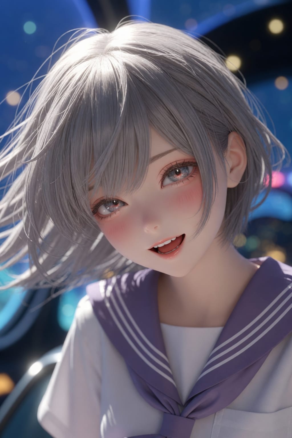 銀髪美少女