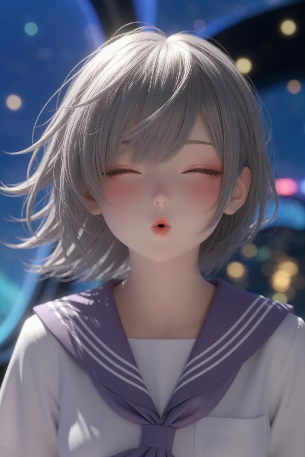 銀髪美少女