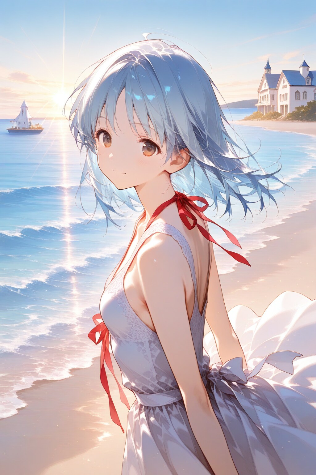 海と少女 | の人気AIイラスト・グラビア