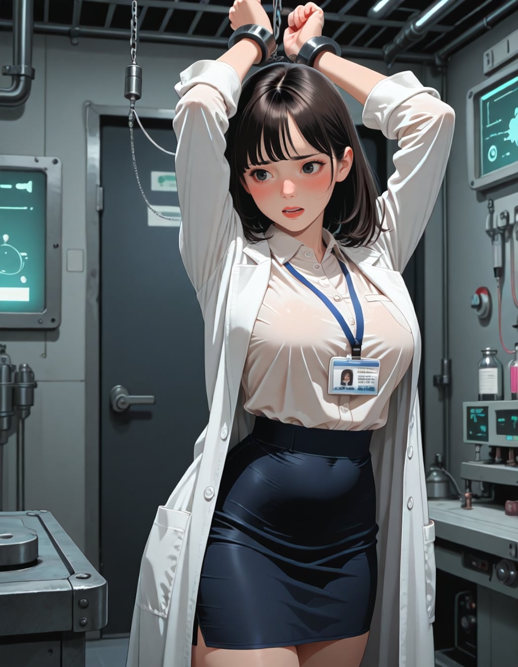 拘束される新人研究員