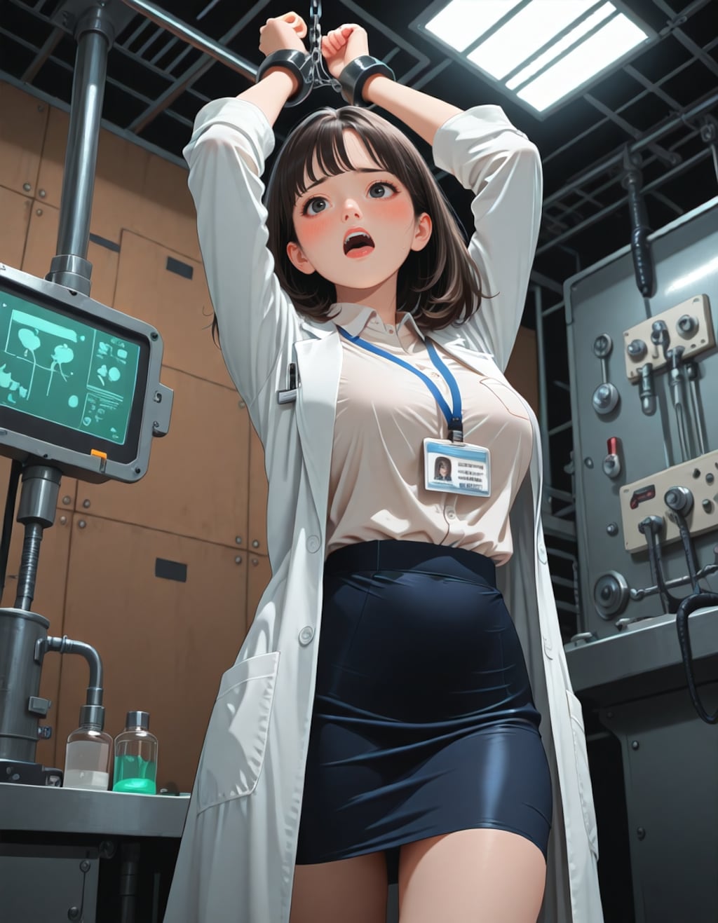 拘束される新人研究員