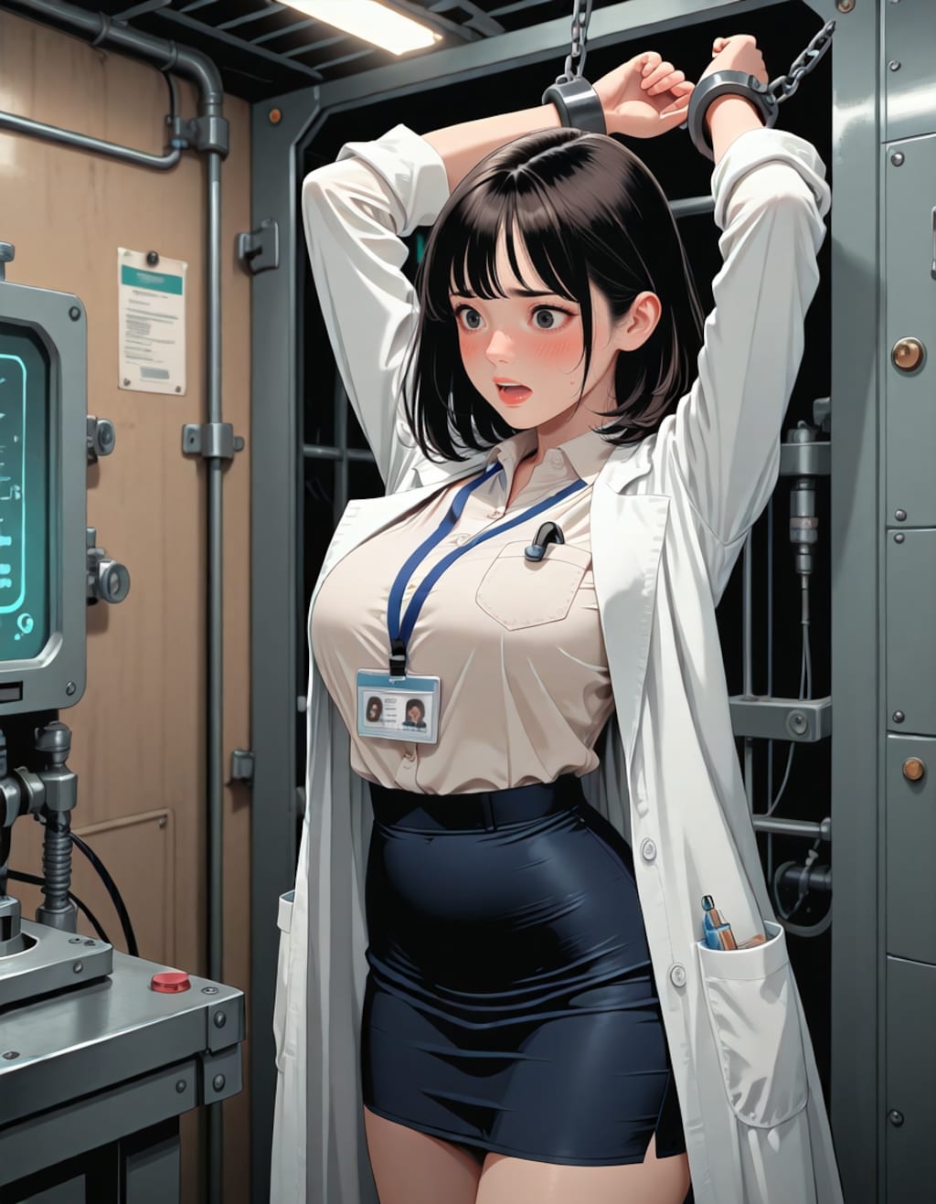 拘束される新人研究員