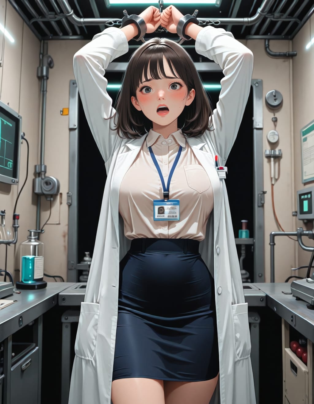 拘束される新人研究員