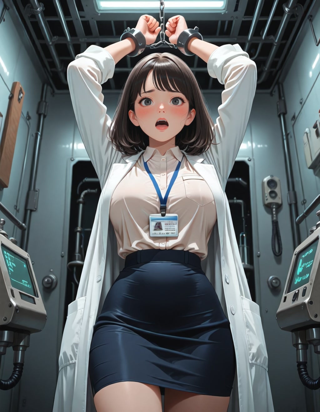 拘束される新人研究員