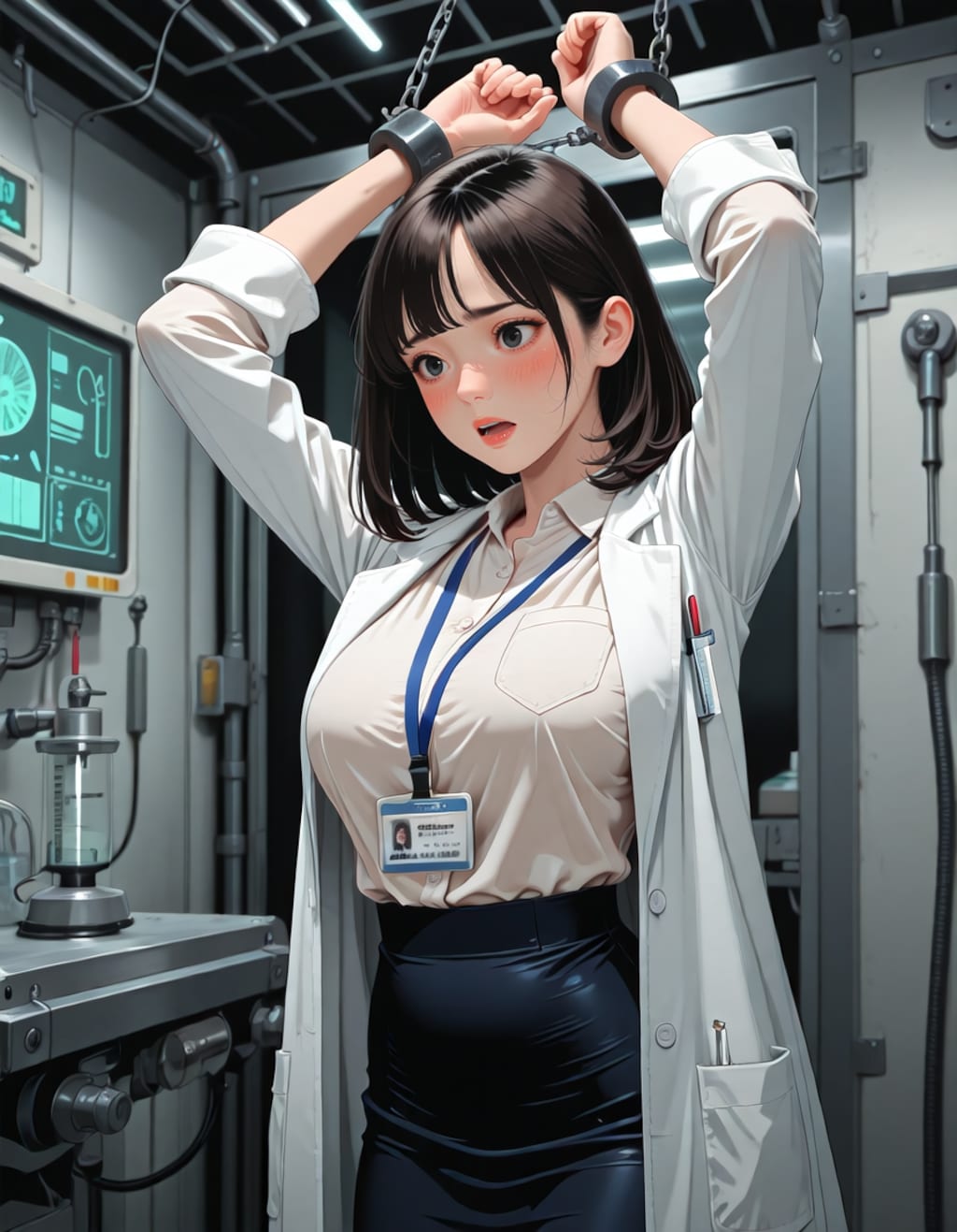 拘束される新人研究員