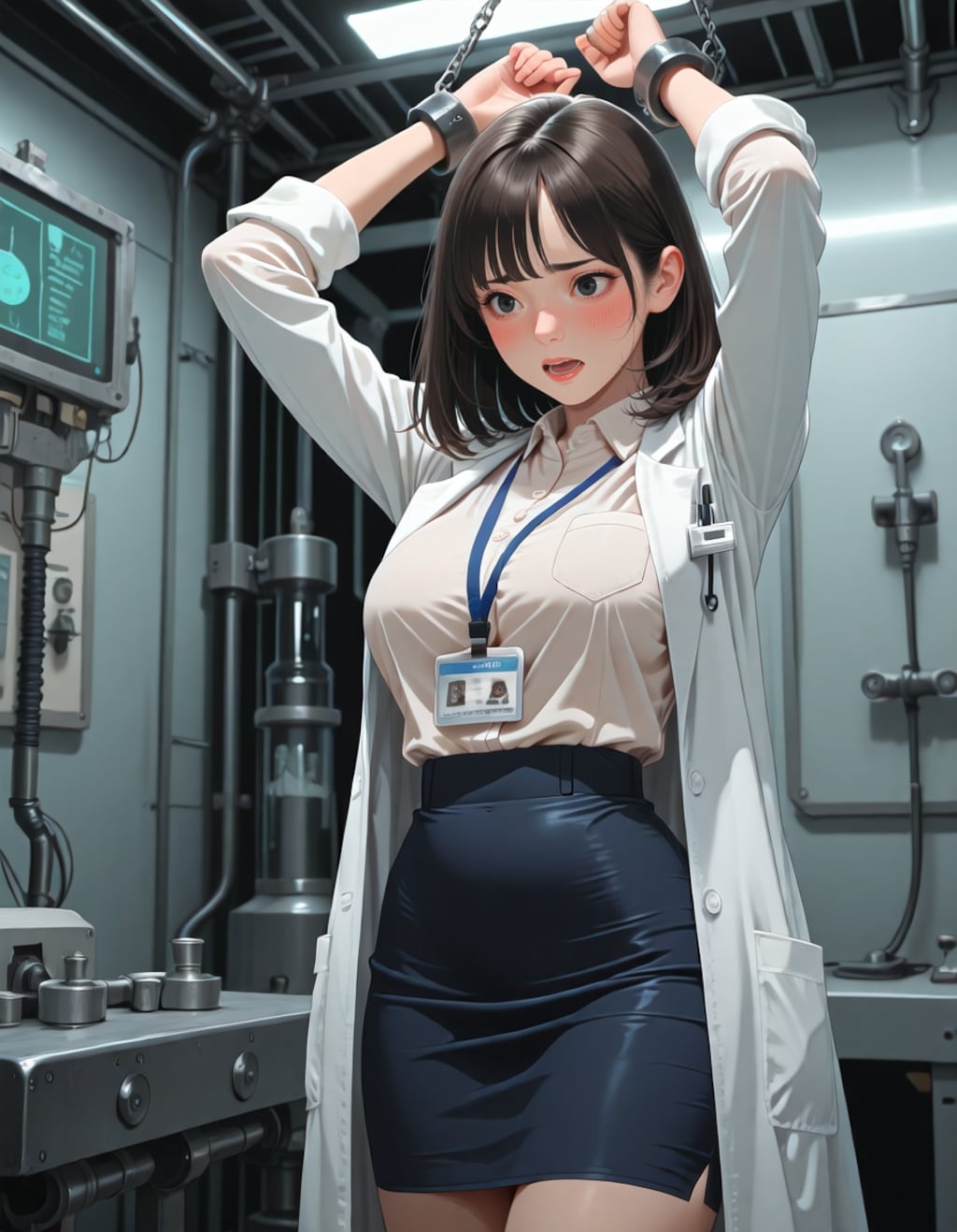 拘束される新人研究員