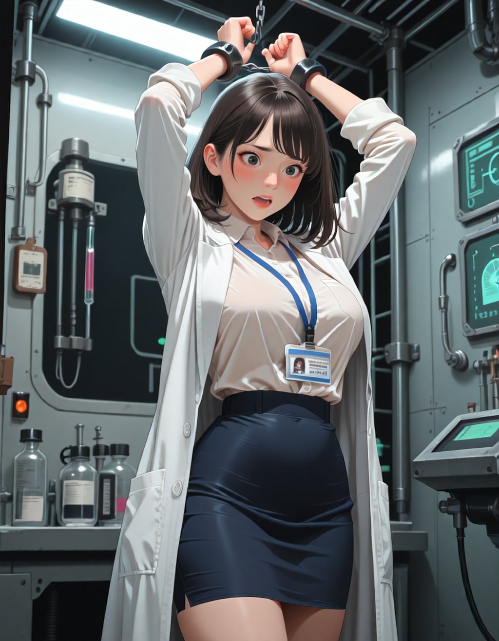 拘束される新人研究員