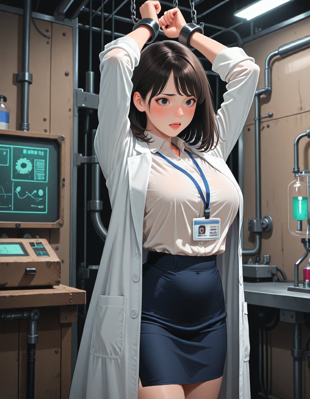 拘束される新人研究員