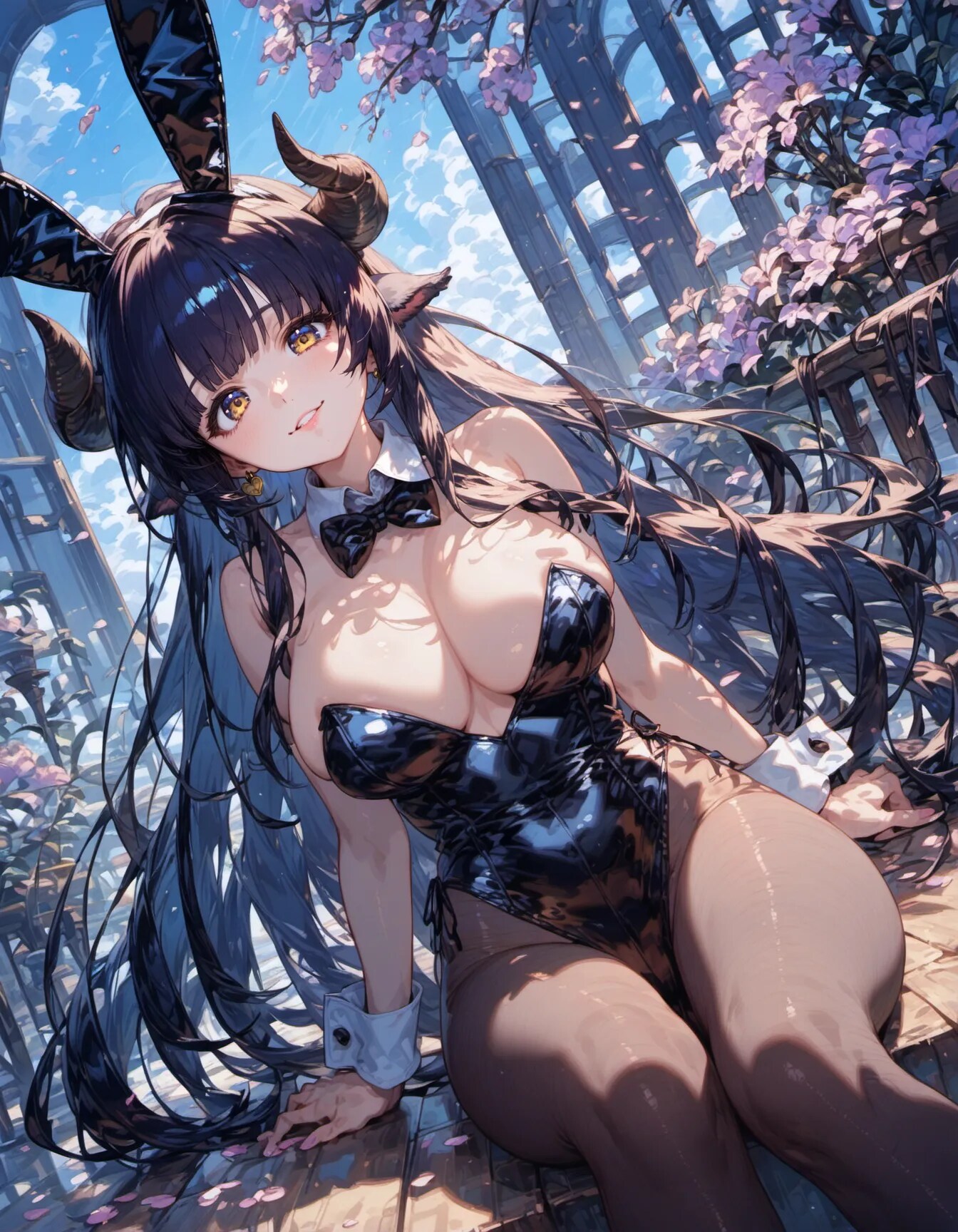 Midnight Bunny in Bloom