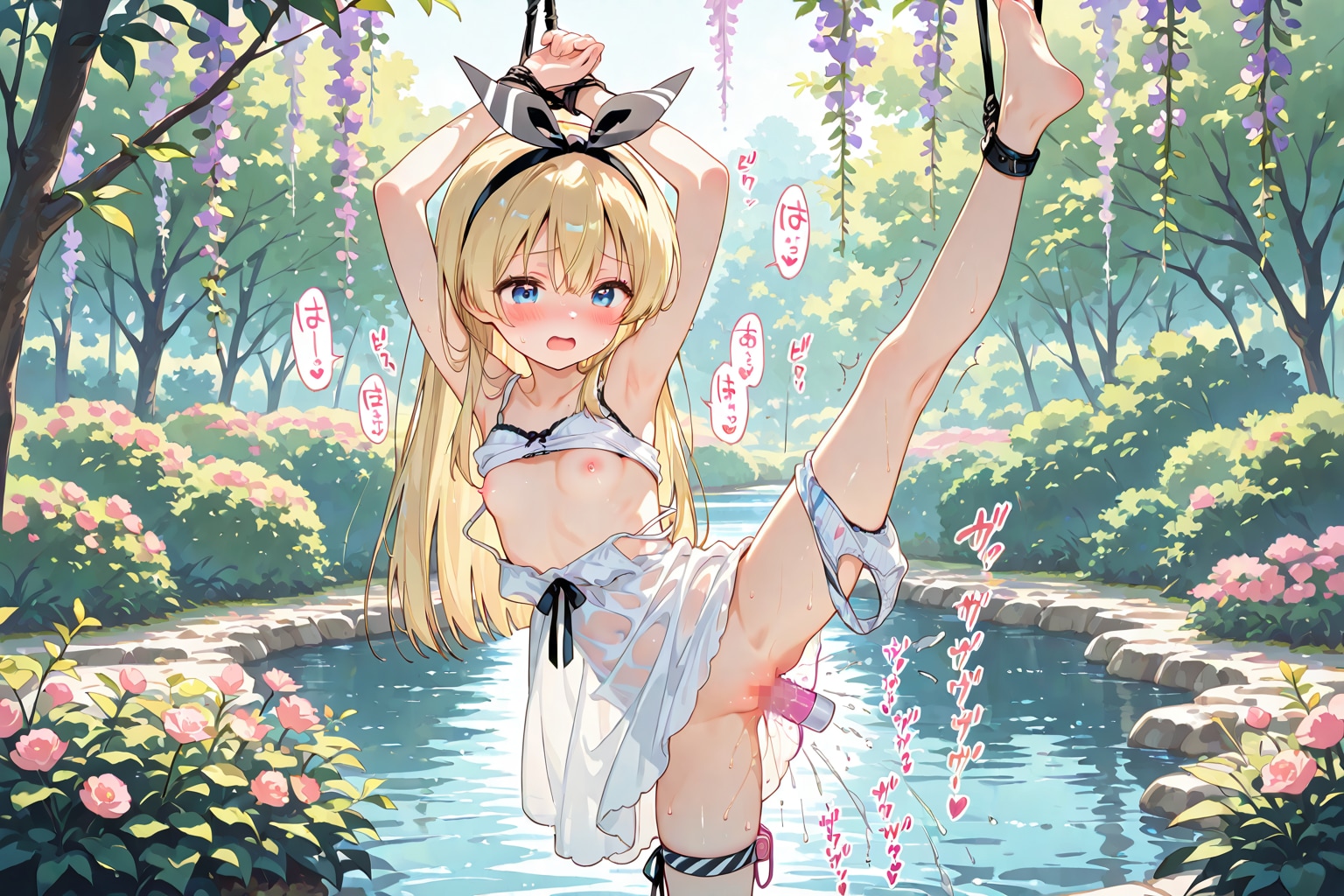 【BONSAI】藤の花の下で、吊るされイキ狂う金髪少女