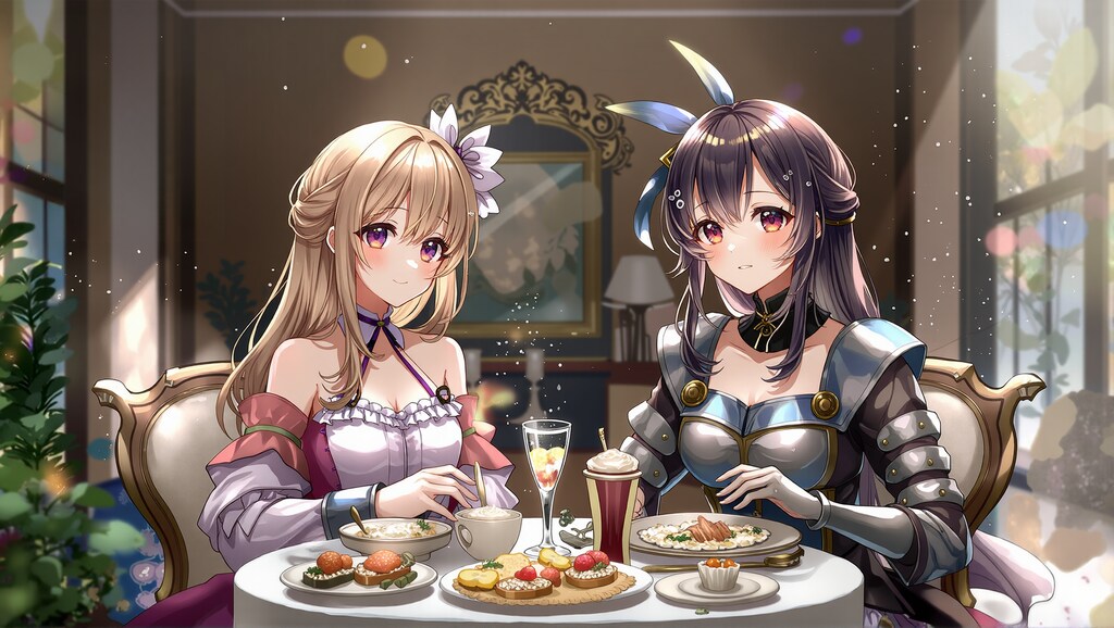 ランチをするお姫様たち