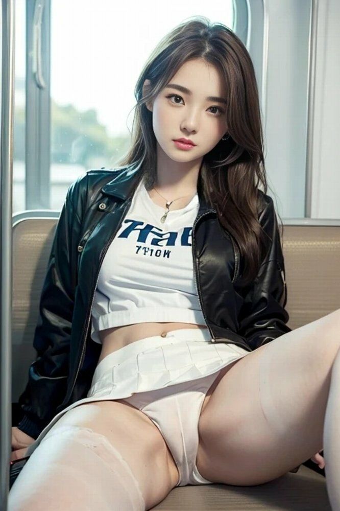 女子大生電車開脚パンチラ画像集