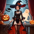 ハロウィーンの美女 3枚目