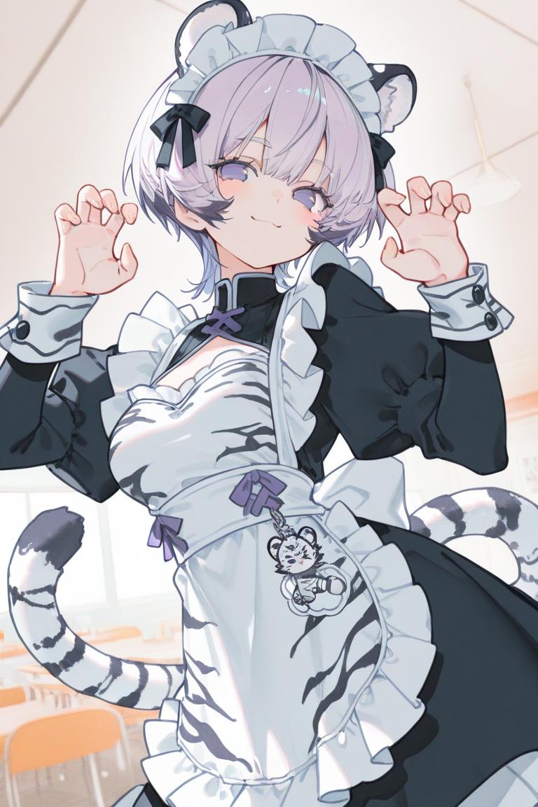 白虎メイド | の人気AIイラスト・グラビア