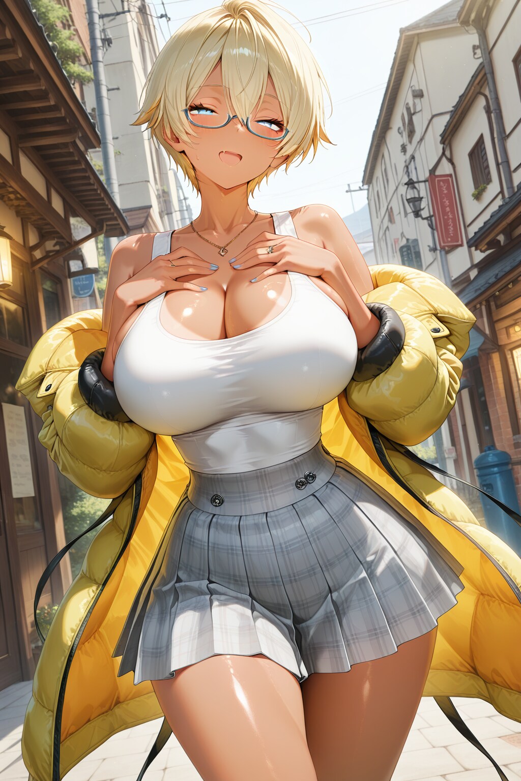 先輩、皆の視線が突き刺さります♡