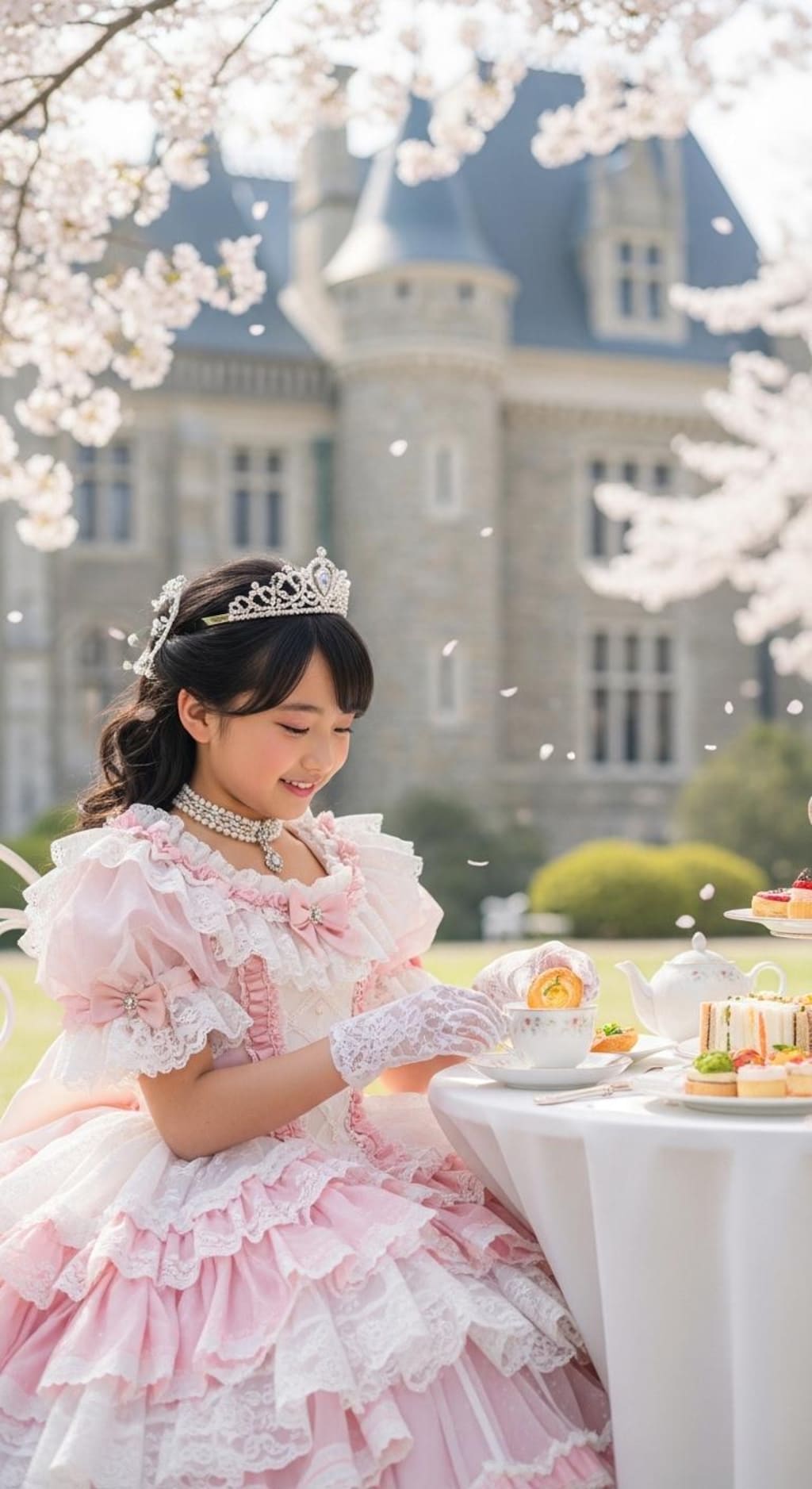 低年齢プリンセス好きのお兄様へ006《アフタヌーンティーでお花見を》