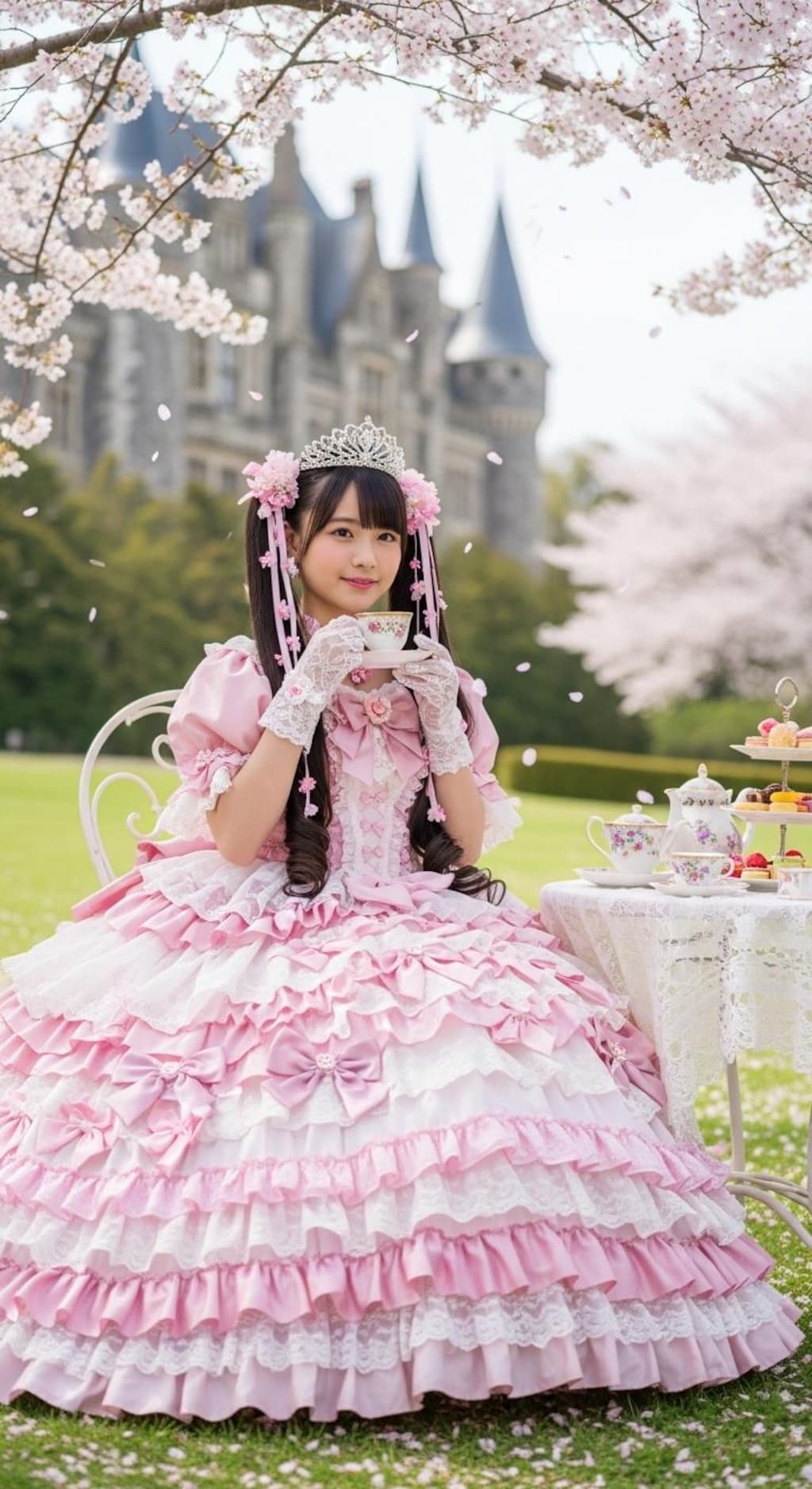 低年齢プリンセス好きのお兄様へ006《アフタヌーンティーでお花見を》